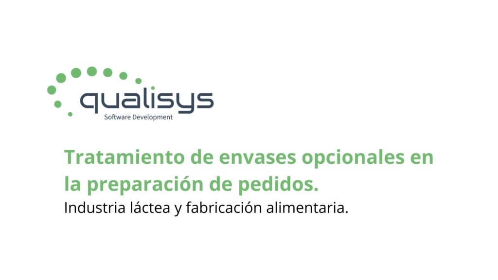 Tratamiento de envases opcionales en la preparación de pedidos.